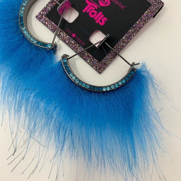 4/$25 NEW Betsey Johnson Fur Earrings Black Pink - Picture 5 of 7